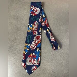 Vintage Protocol Harley-Davidson moto print tie